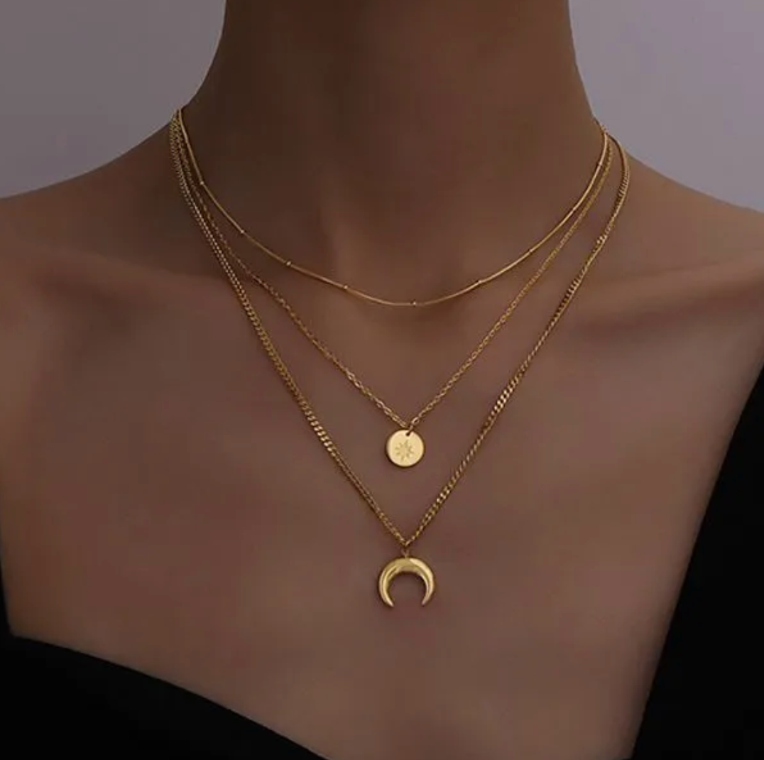 New Moon - 18K Gold plated Pendant Necklace